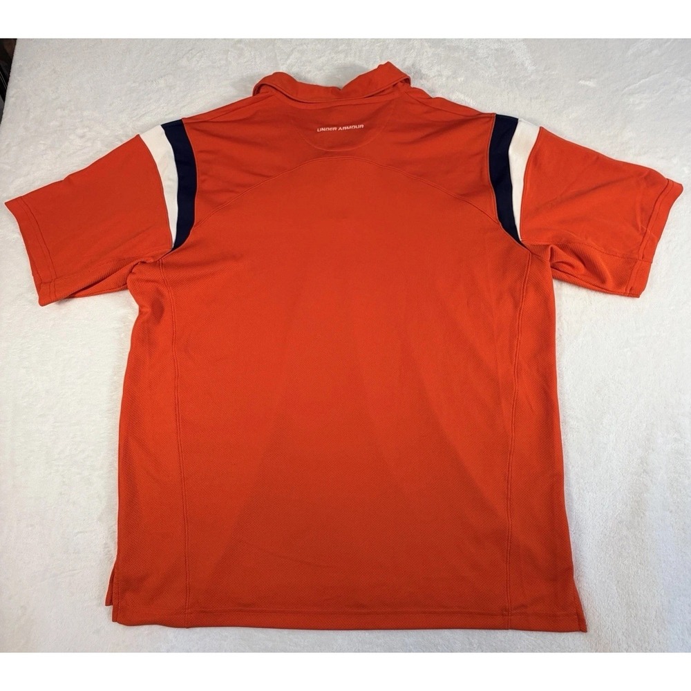 Auburn Tigers Polo Shirt Men's Sz XL Orange NCAA Under Armour Golf Performance - Picture 6 of 9